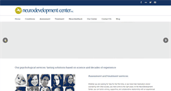 Desktop Screenshot of neurodevelopmentcenter.com